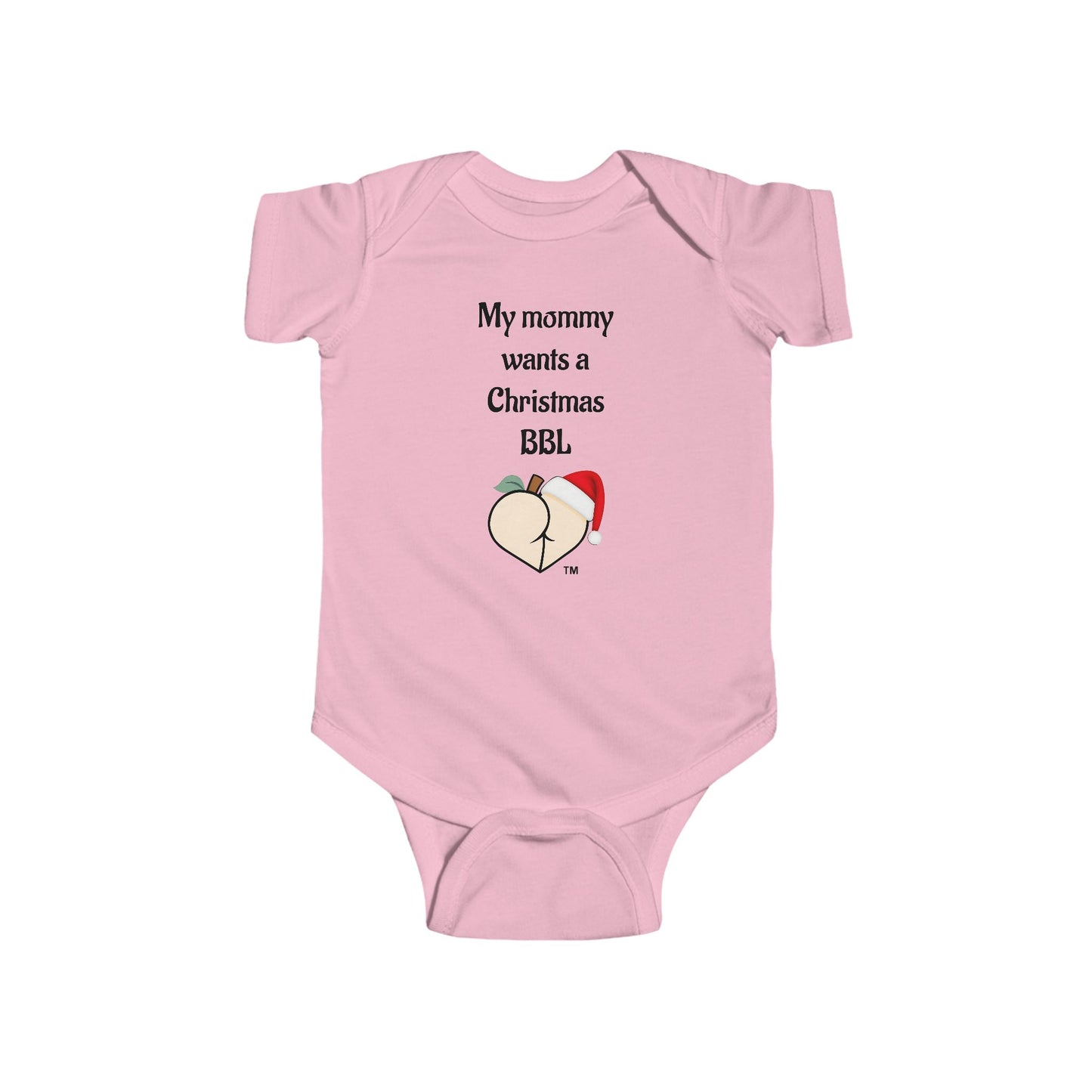 Christmas BBL Baby Bodysuit (Vanilla) - "My Mommy Wants a Christmas BBL"