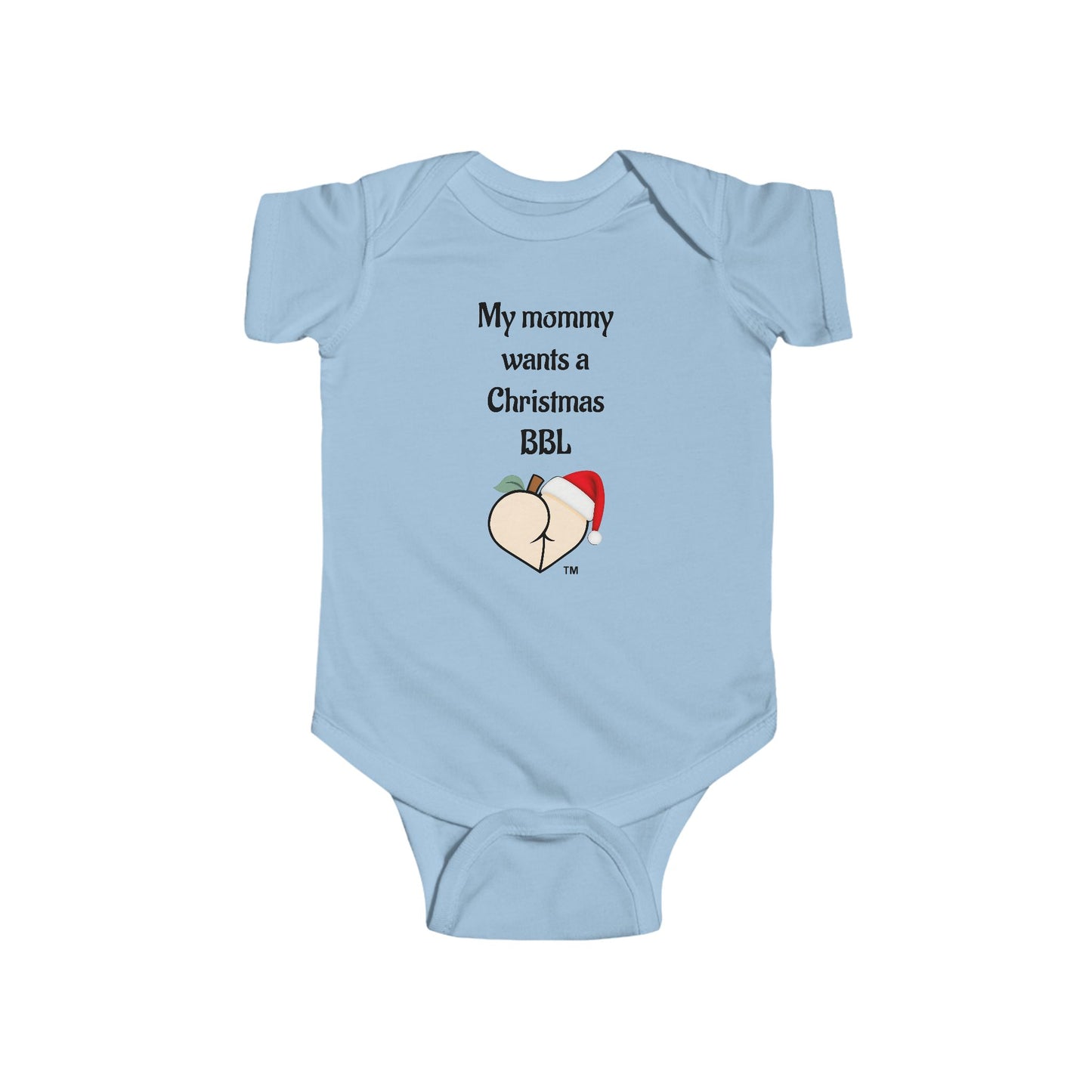 Christmas BBL Baby Bodysuit (Vanilla) - "My Mommy Wants a Christmas BBL"