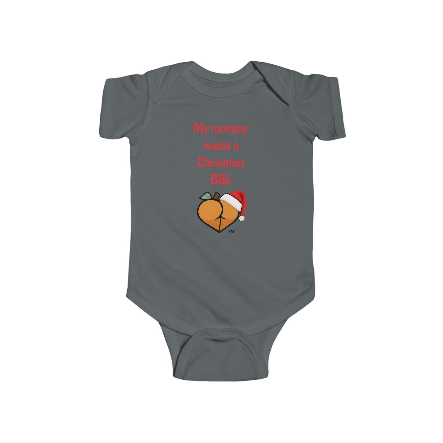 Christmas BBL Baby Bodysuit (Caramel) - "My Mommy Wants a Christmas BBL"