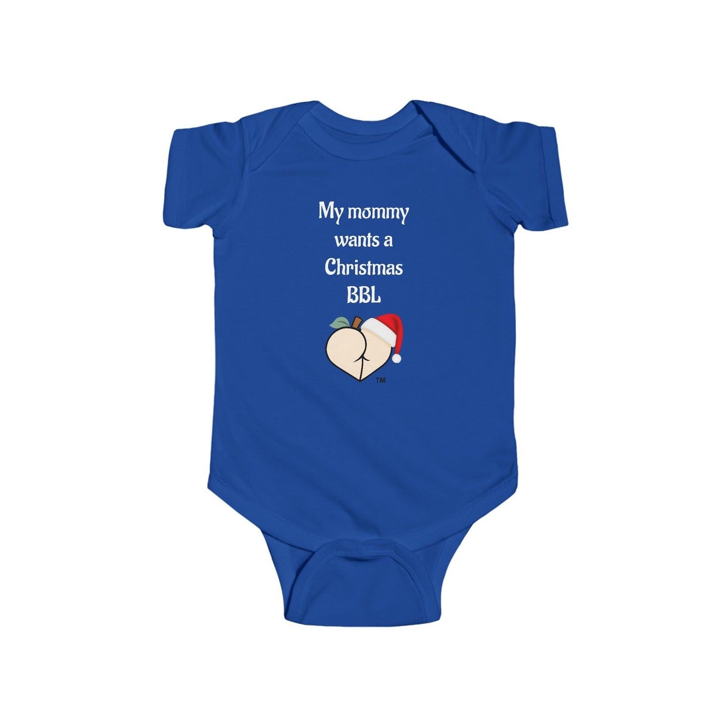 Christmas BBL Baby Bodysuit (Vanilla) - "My Mommy Wants a Christmas BBL"