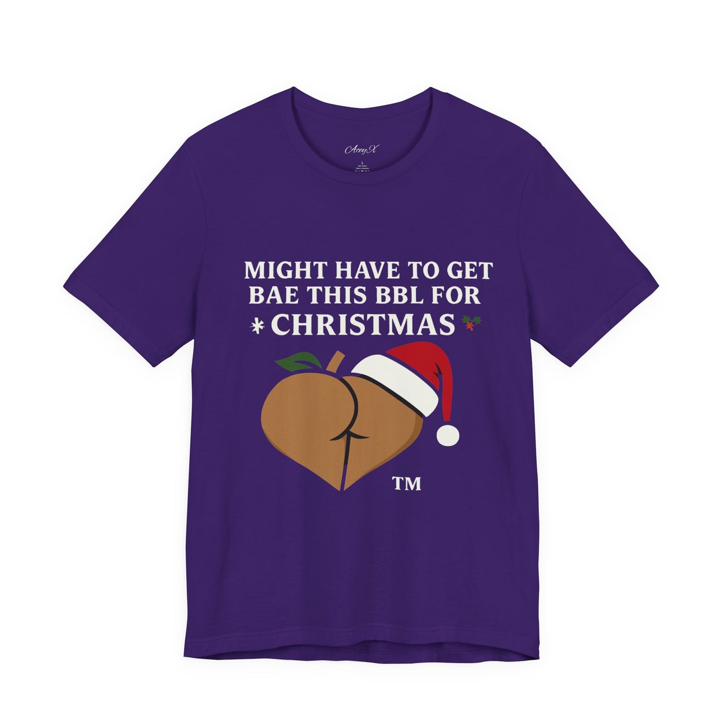 Christmas BBL (Caramel) Shirt - 'Might Have to Get Bae This BBL for Christmas'