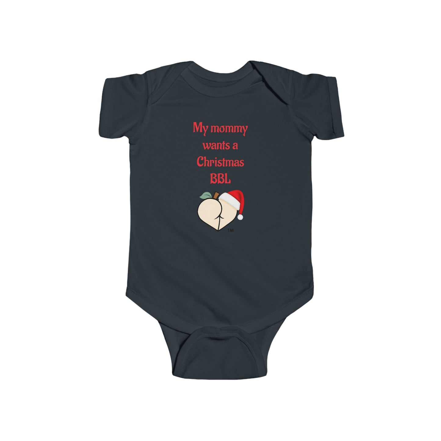 Christmas BBL Baby Bodysuit (Vanilla) - "My Mommy Wants a Christmas BBL"