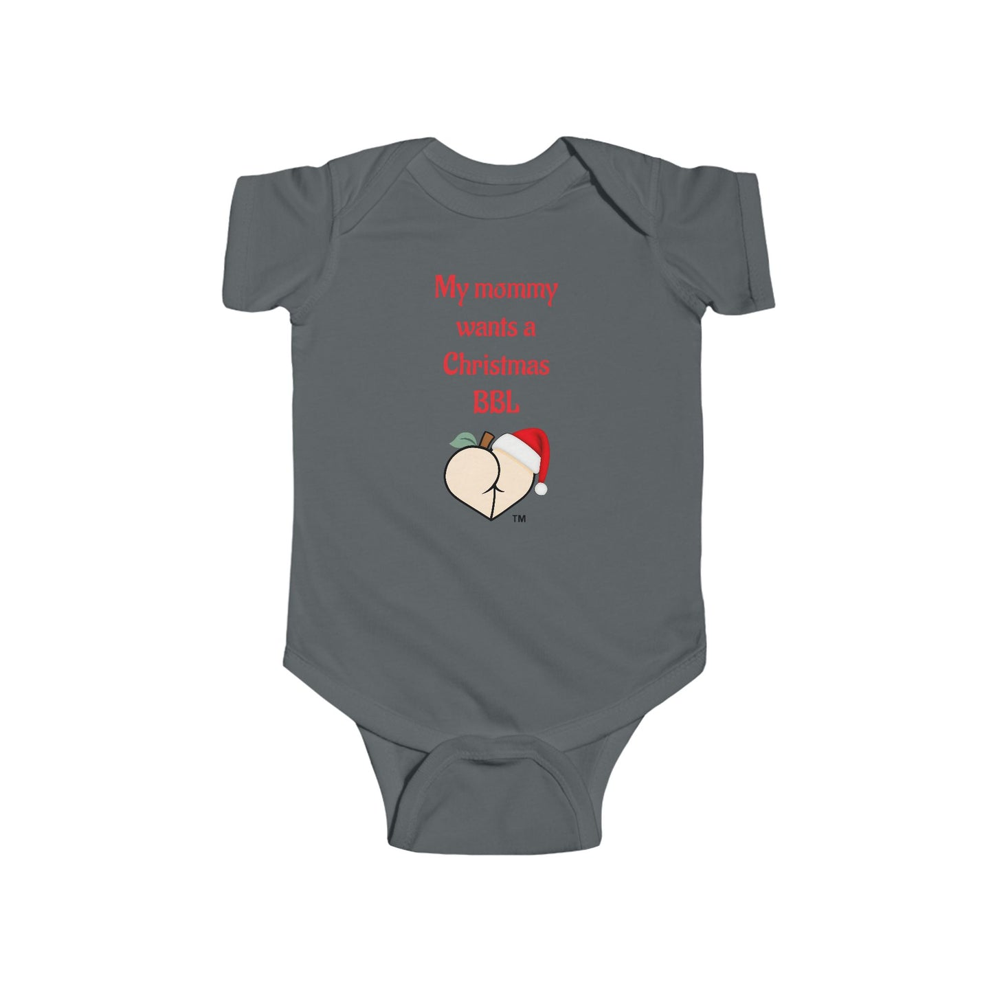 Christmas BBL Baby Bodysuit (Vanilla) - "My Mommy Wants a Christmas BBL"