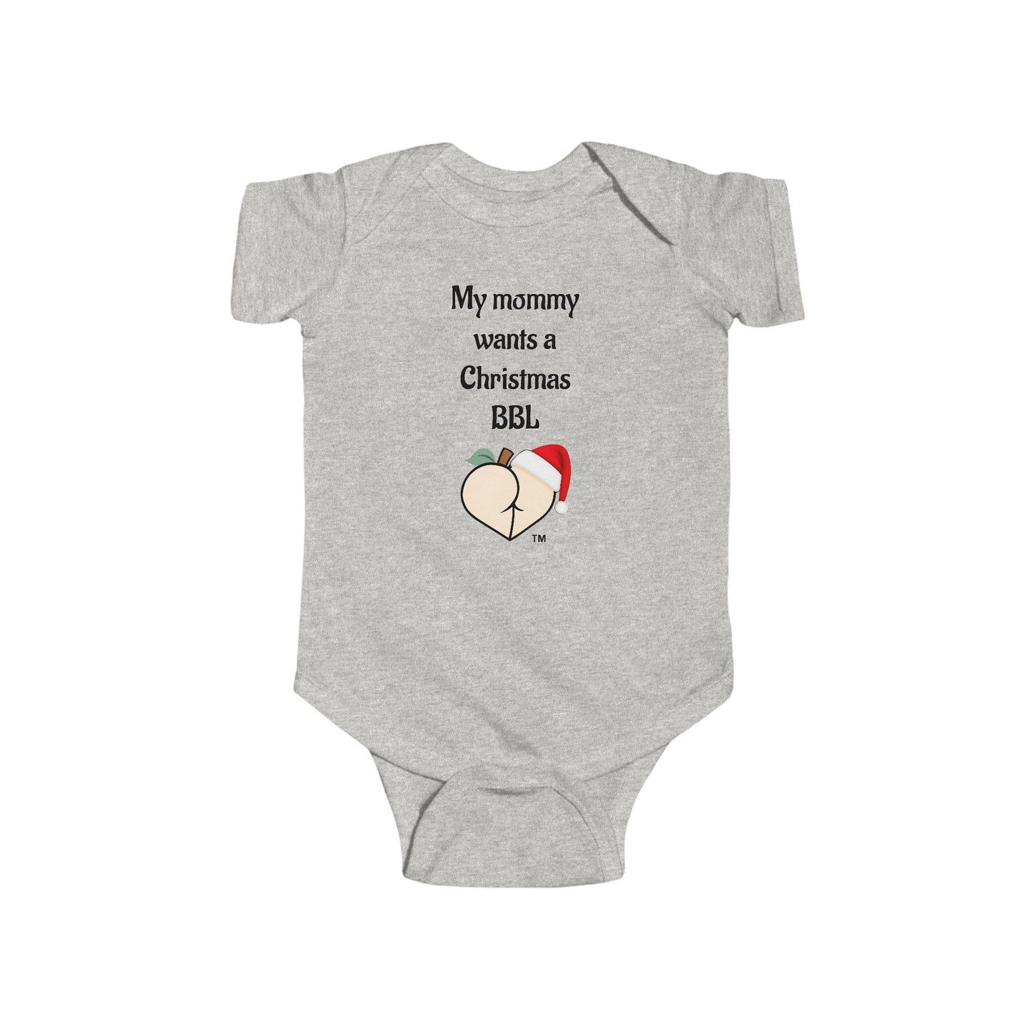 Christmas BBL Baby Bodysuit (Vanilla) - "My Mommy Wants a Christmas BBL"