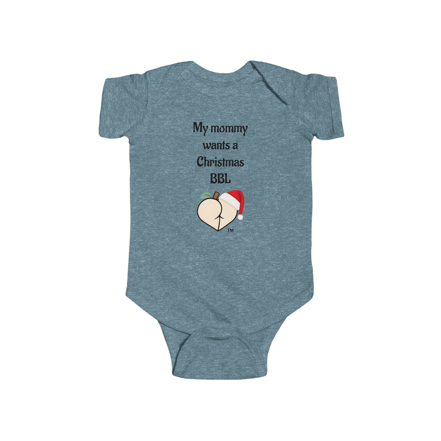 Christmas BBL Baby Bodysuit (Vanilla) - "My Mommy Wants a Christmas BBL"