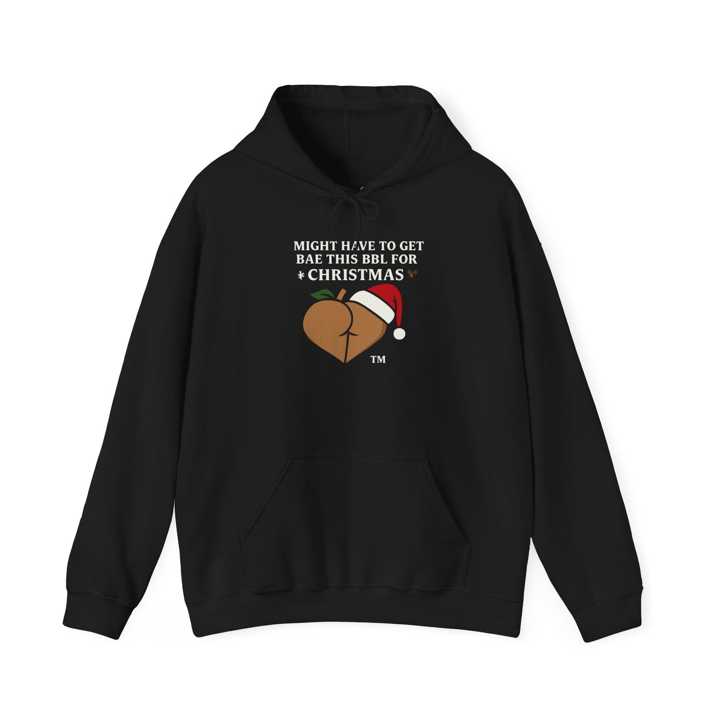 Christmas BBL (Caramel) Hoodie - 'Might Have to Get Bae This BBL for Christmas'