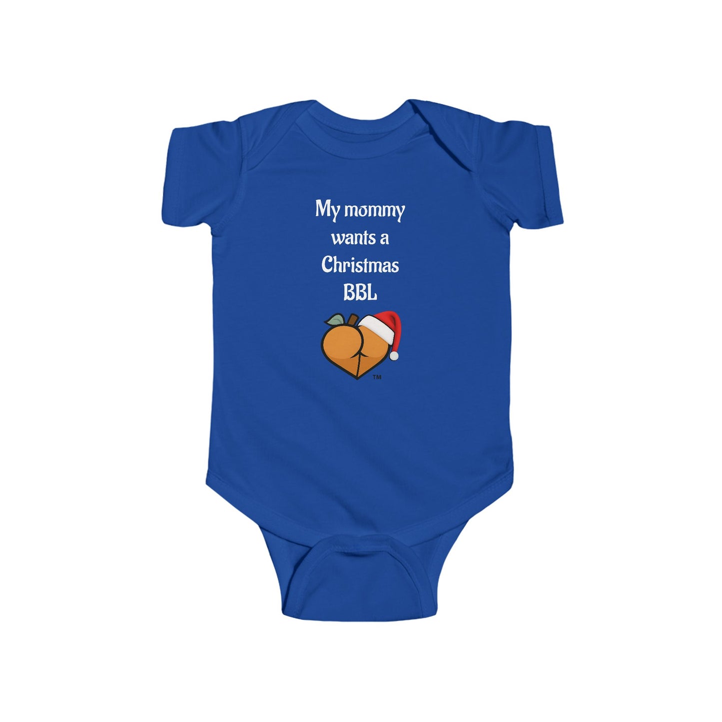 Christmas BBL Baby Bodysuit (Caramel) - "My Mommy Wants a Christmas BBL"