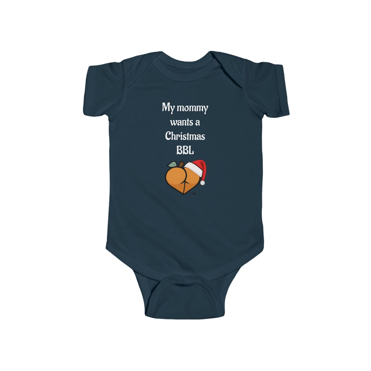 Christmas BBL Baby Bodysuit (Caramel) - "My Mommy Wants a Christmas BBL"