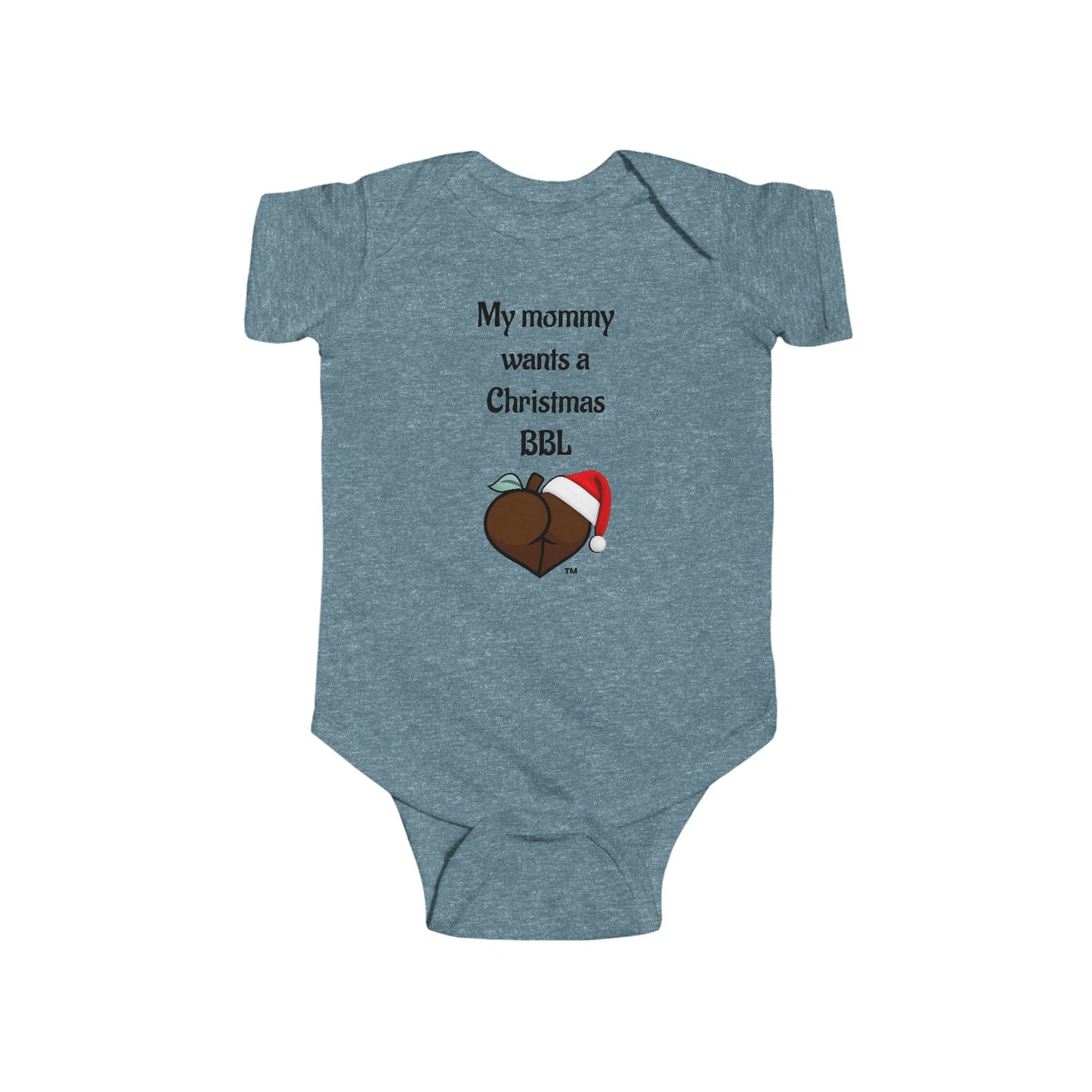 Christmas BBL Baby Bodysuit (Chocolate) - "My Mommy Wants a Christmas BBL"