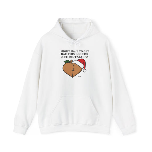 Christmas BBL (Caramel) Hoodie - 'Might Have to Get Bae This BBL for Christmas'
