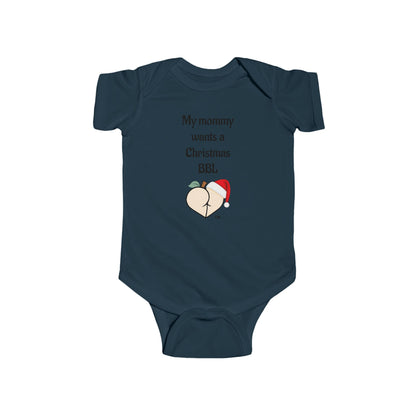 Christmas BBL Baby Bodysuit (Vanilla) - "My Mommy Wants a Christmas BBL"