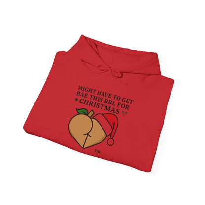 Christmas BBL (Caramel) Hoodie - 'Might Have to Get Bae This BBL for Christmas'