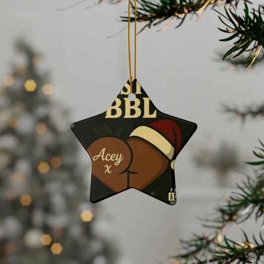 Christmas BBL - Ceramic Ornament — Double-Sided Holiday Ornament