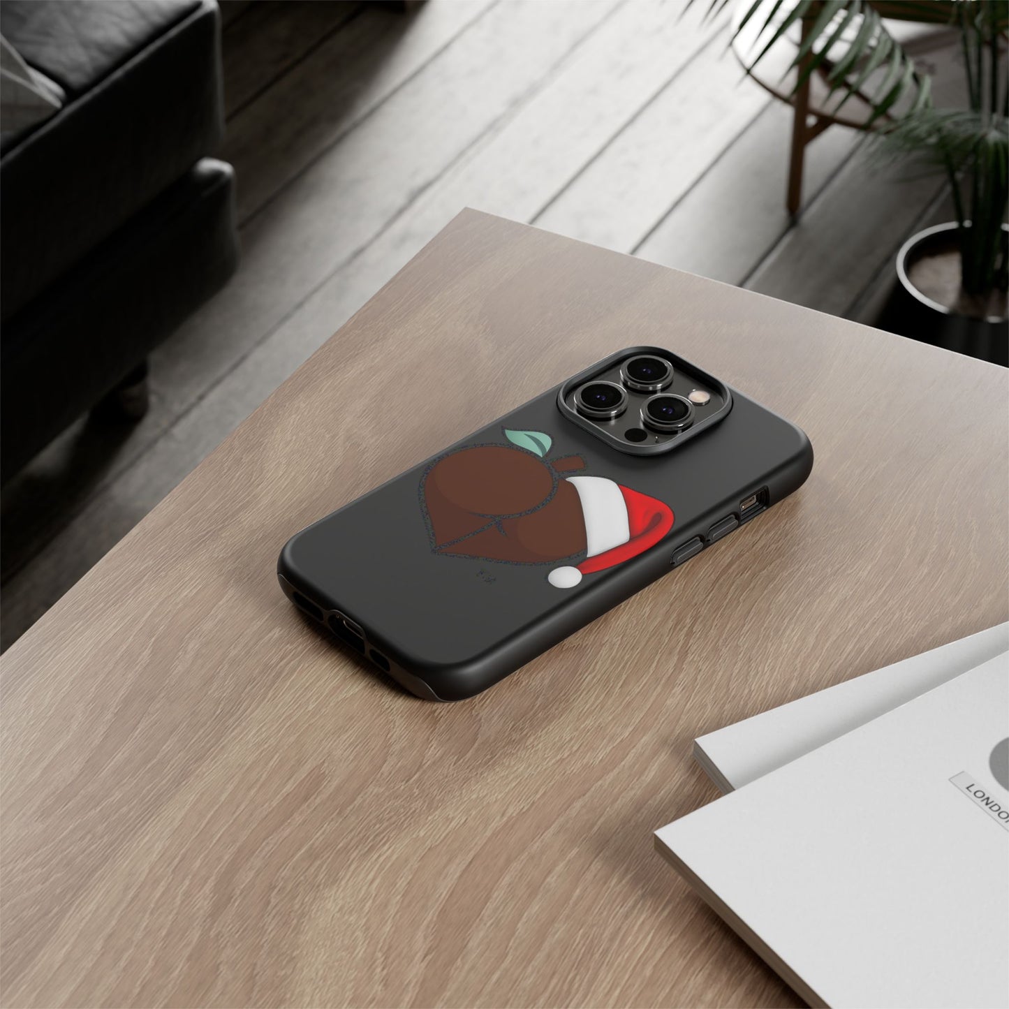 Christmas BBL Phone Case (Chocolate)